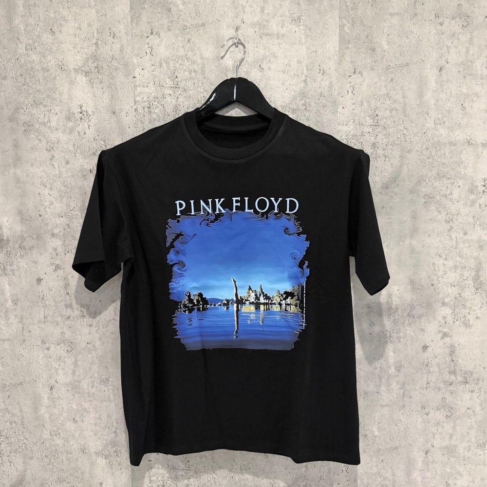 Pink Floyd Wish You Were Here Graphic T-Shirt Black Rock Band Tee Mens L